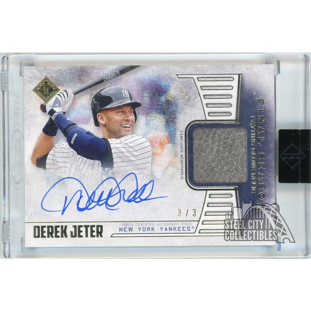Derek Jeter 2020 Topps Transcendent Captain Final Season Glove Patch  Autograph 3/3