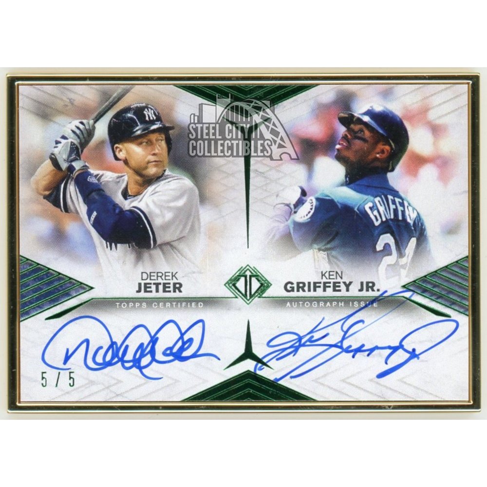 Derek Jeter/Ken Griffey Jr 2021 Topps Transcendent HOF Baseball Co