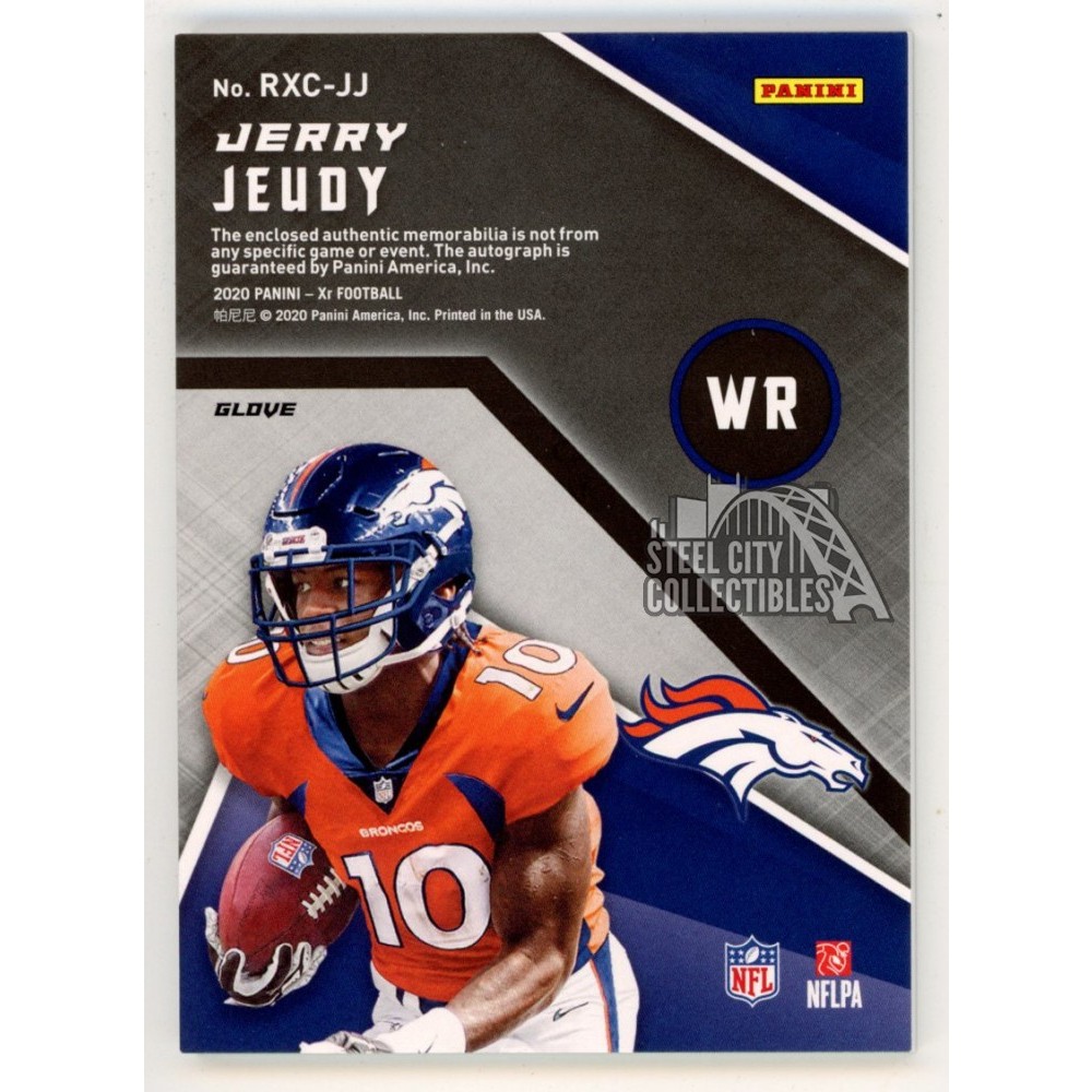 Jerry Jeudy 2020 Panini XR Xcellence Autograph Rookie Glove Patch