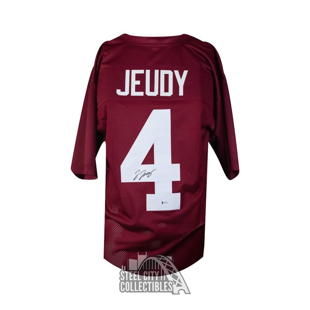 Jerry Jeudy Autographed Alabama Crimson Tide Custom Football Jersey Bas Coa Steel City Collectibles