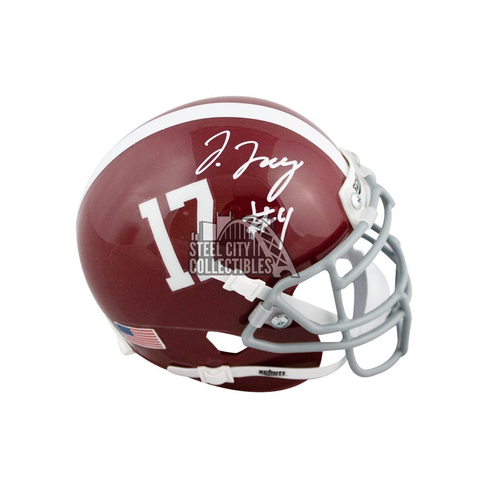 jerry jeudy signed helmet