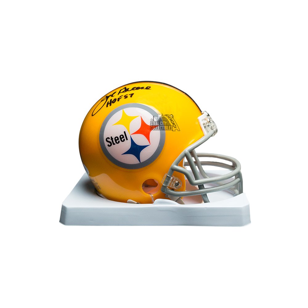 JSA COA Joe Greene HOF Autographed Pittsburgh Steelers Mini Football Helmet
