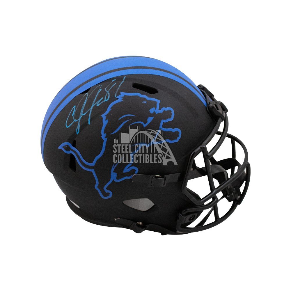 calvin johnson autographed helmet