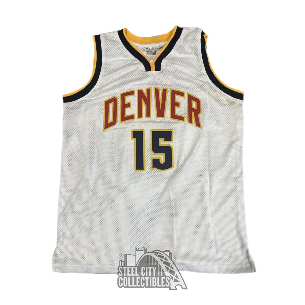 Nikola Jokic Autographed Denver Custom White Basketball Jersey - JSA COA