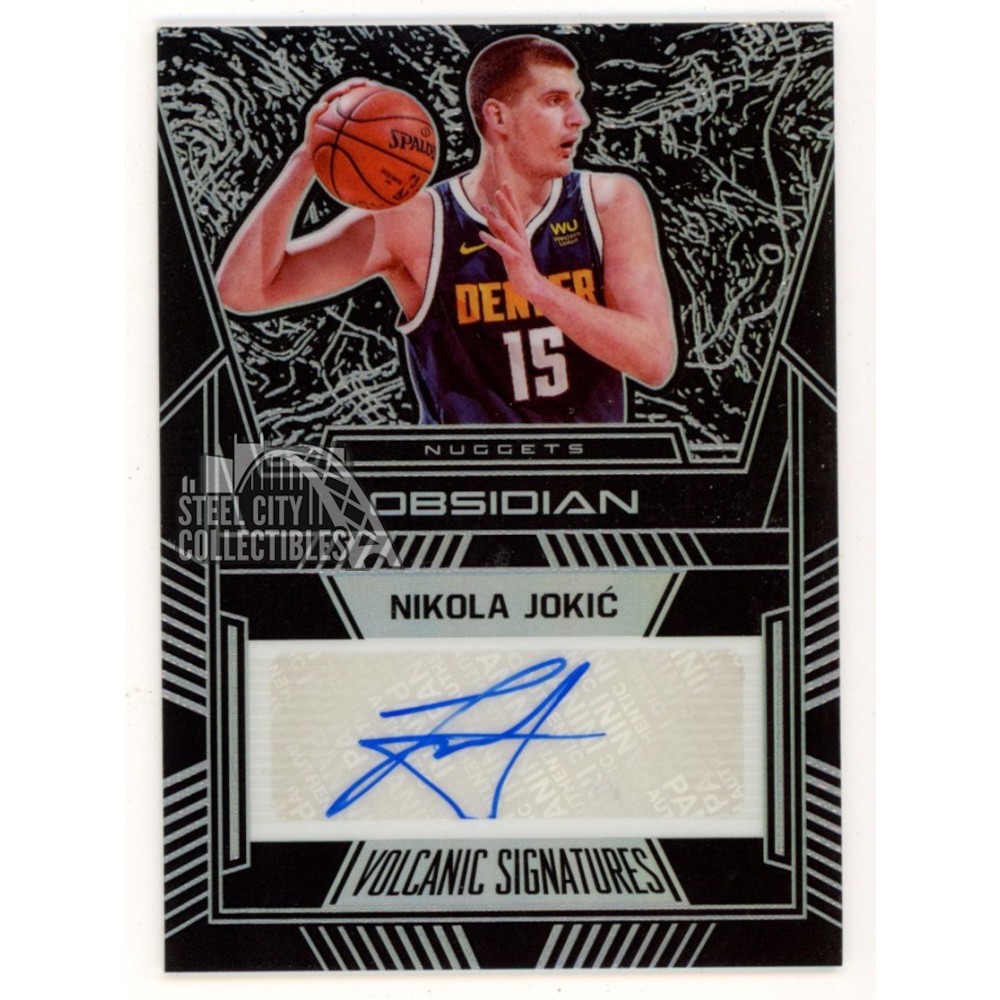 Nikola Jokic 2019-20 Panini Obsidian Autograph Card #VS-NJK