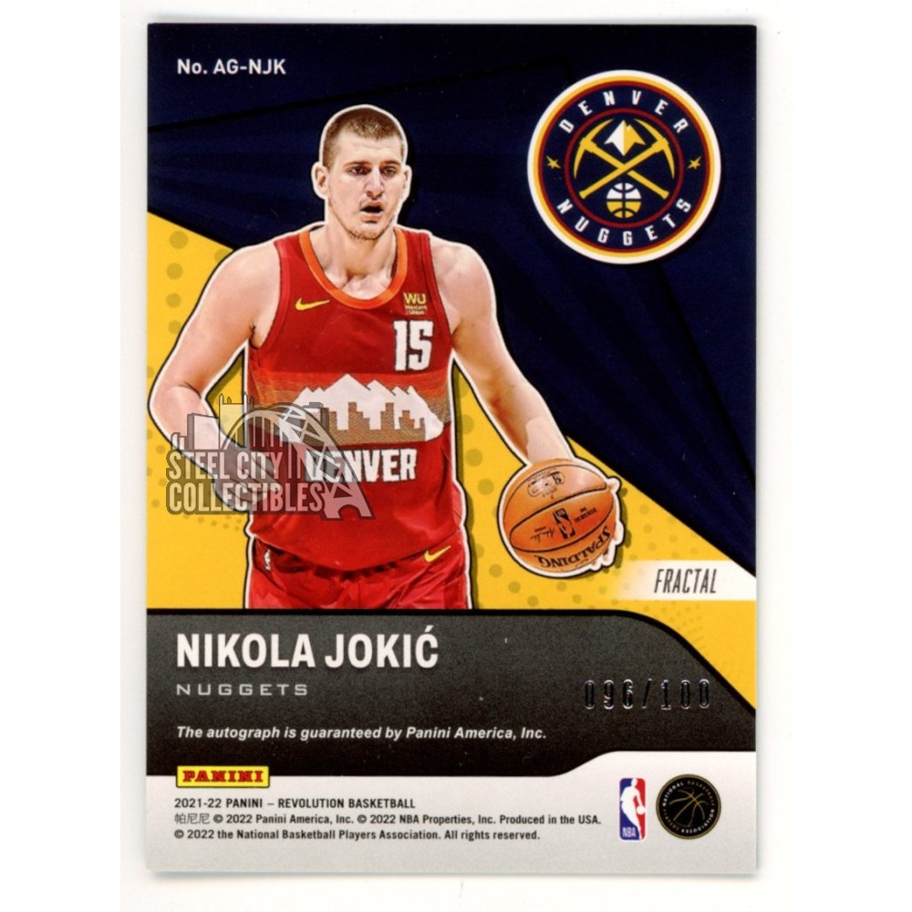 Nikola Jokic 2021-22 Panini Revolution Autograph Card #AG Nikola Jokic 2021-22 Panini Revolution Autograph Card #AG