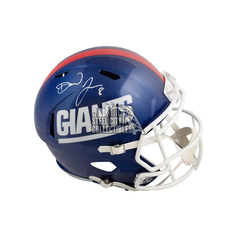 Daniel Jones Autographed New York Giants Color Rush Full-Size Football  Helmet - BAS COA