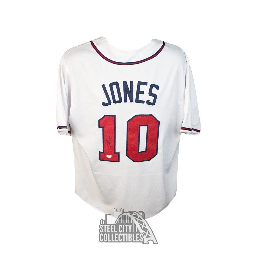 autographed chipper jones jersey