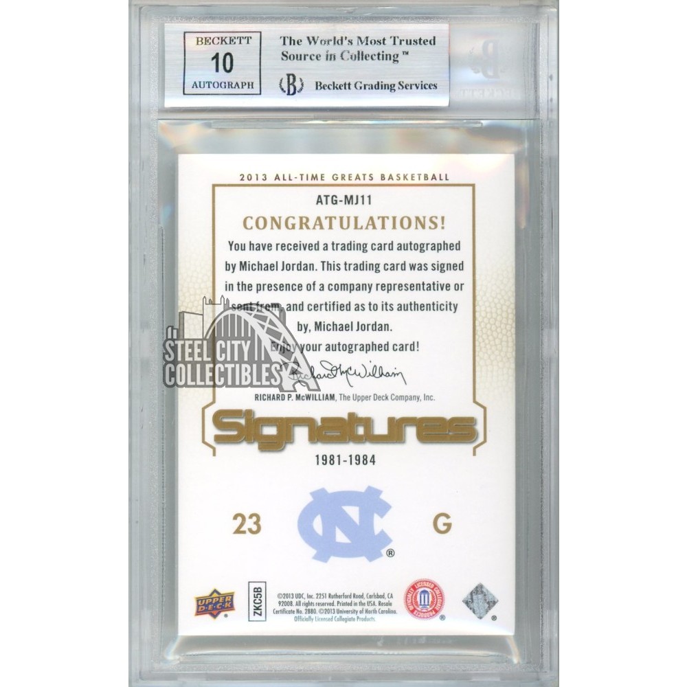  Michael Jordan Autograph Sports Card with Certificate