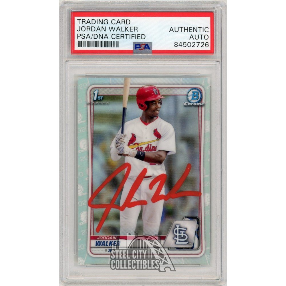 Jordan Walker 2020 Bowman Chrome Autographed Refractor Card #BD-57 ...