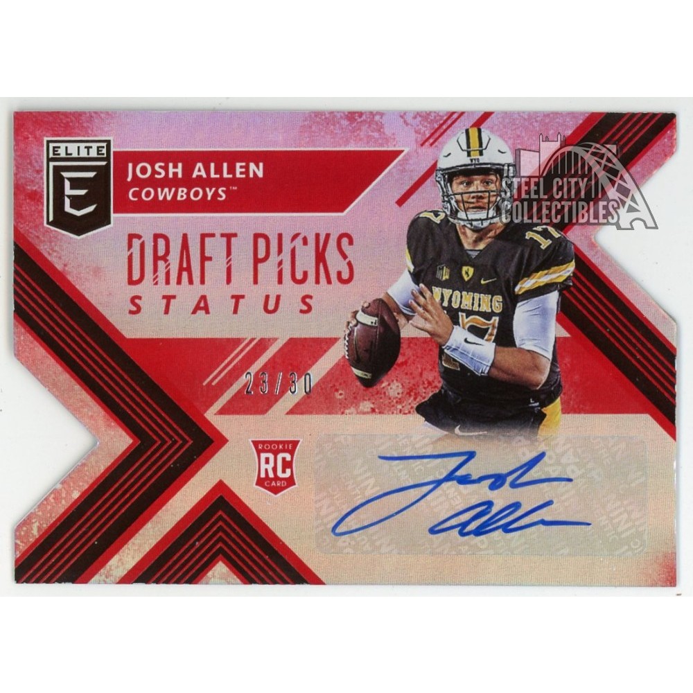 Josh Allen 2018 Panini Elite Draft Picks Autograph Die Cut Rookie Card