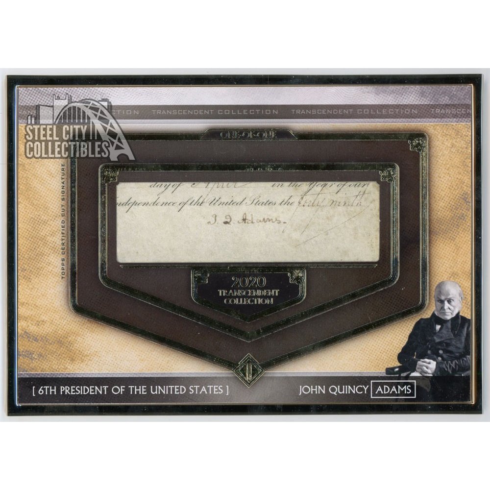その他 Leaf Cut Sign. John Qunicy Adams 1 of 1 2024 Leaf Metal Presidents JOHN QUINCY ADAMS 1/1 Gold Vinyl