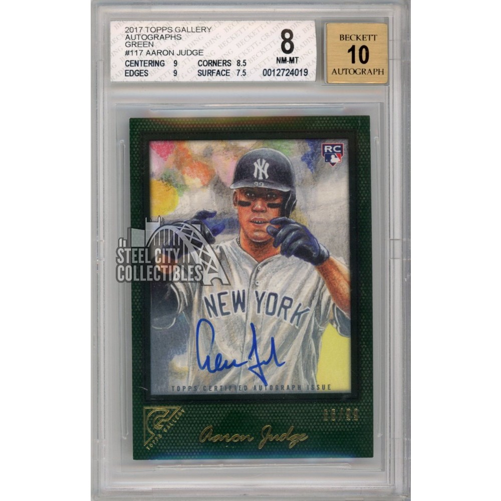 Aaron Judge 2017 Topps Gallery Green Autograph Rookie Card 66/99 BGS 8 BAS  10 | Steel City Collectibles