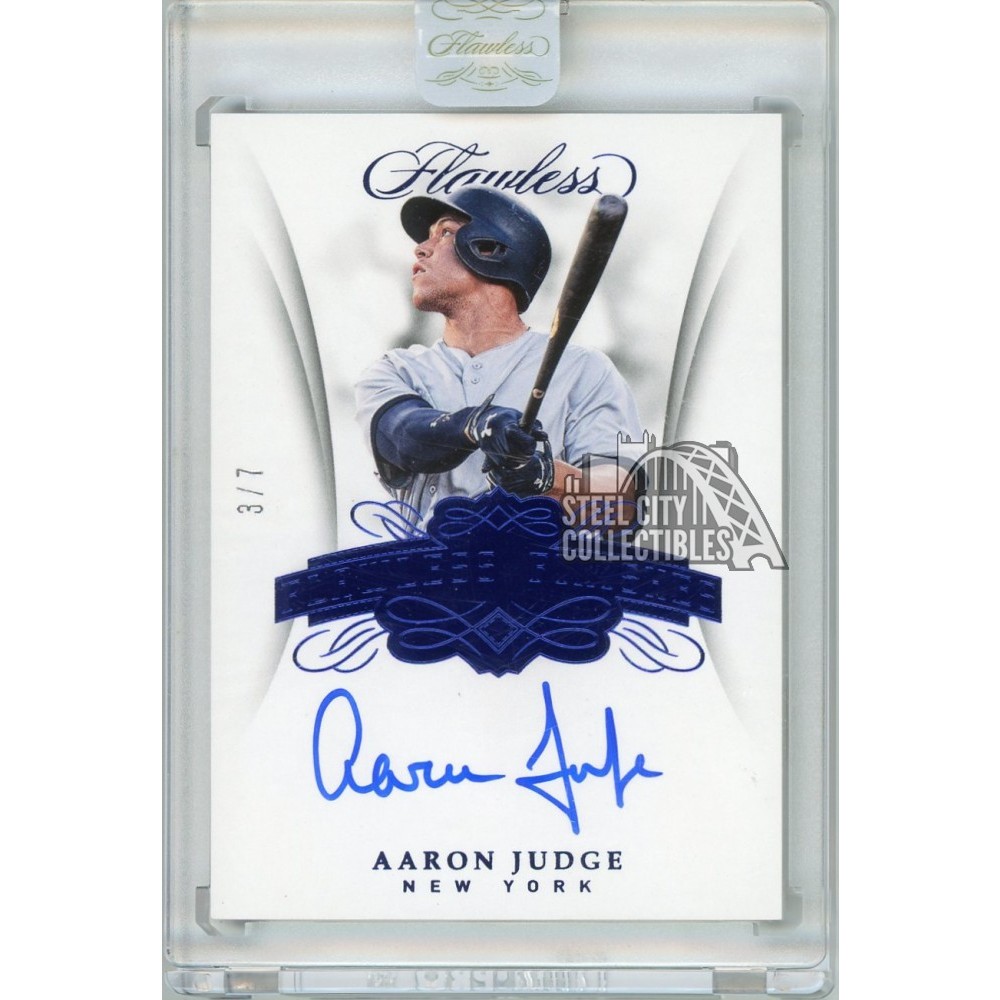 Aaron Judge 2018 Panini Flawless Finish Baseball Sapphire Autograph Card 3/7