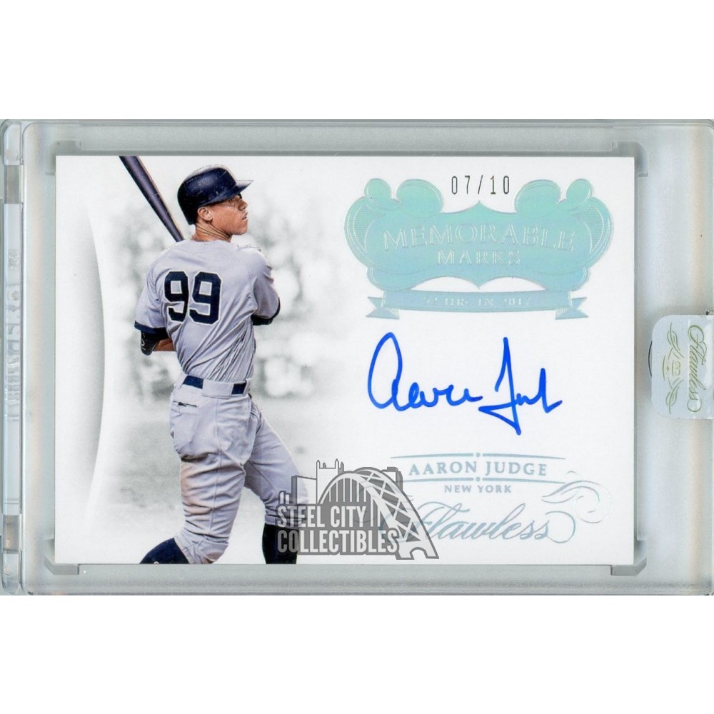 Aaron Judge 2018 Panini Flawless Baseball Memorable Marks Autograph