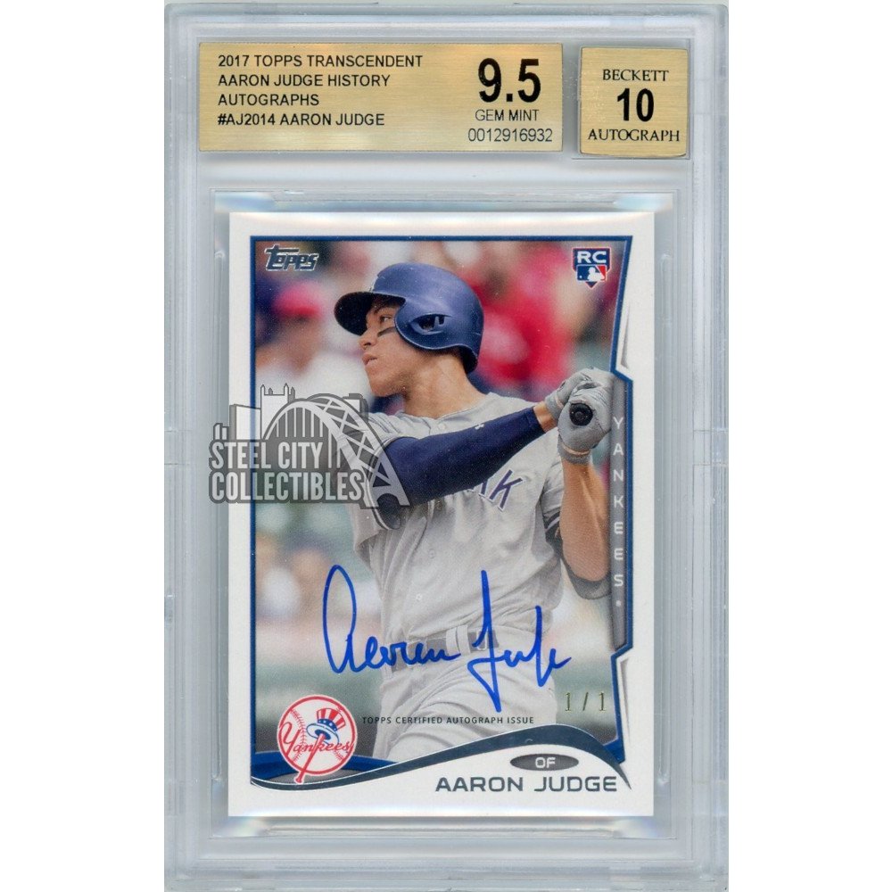 Aaron Judge 2017 Topps Transcendent 2014 History Autograph RC Rookie 1/ ...