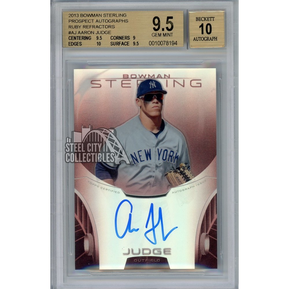 aaron judge rookie card bowman