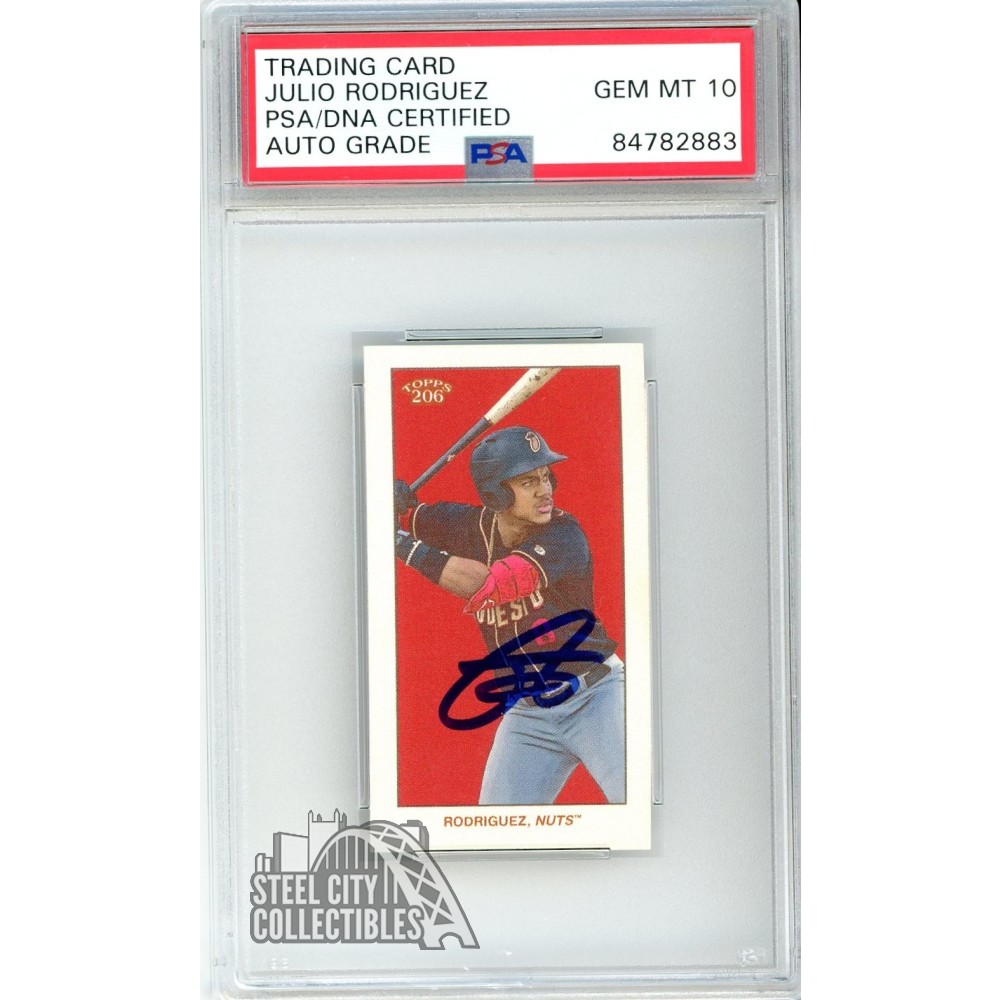 JULIO RODRIGUEZ PSA 10 w/ 10 ON-CARD AUTO 2022 TOPPS NOW 1st