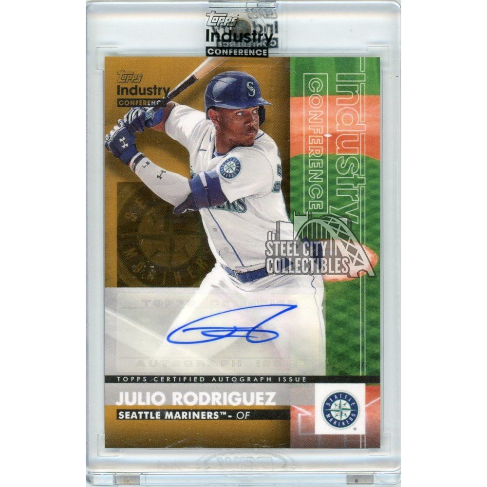 Julio Rodriguez 2022 Topps Industry Conference Autograph Gold Card 3/5
