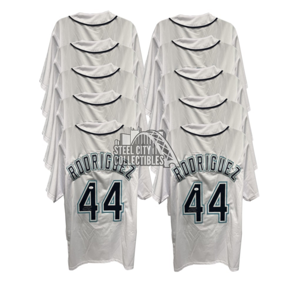 Julio Rodriguez Autographed Seattle Custom White Baseball Jersey 10-Count  Lot - JSA