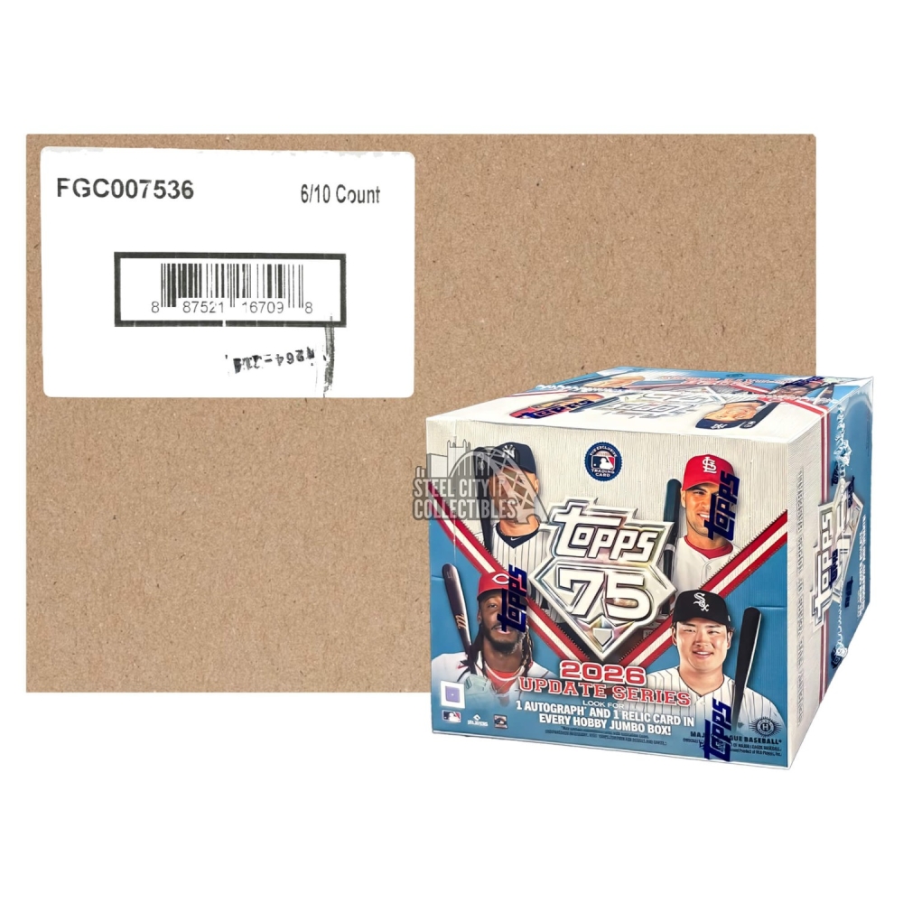 2026 Topps Update Series Baseball Jumbo Hobby 6-Box Case | Steel