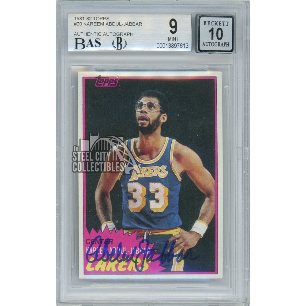 kareem abdul jabbar jersey signed