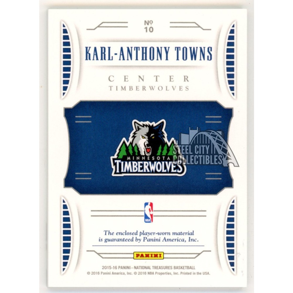 Karl-Anthony Towns 2015-16 Panini National Treasures Jumbo