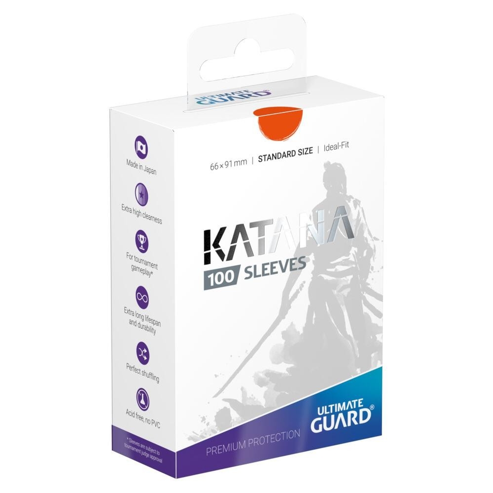 Ultimate Guard Standard Size Orange Katana Sleeves 100ct Box