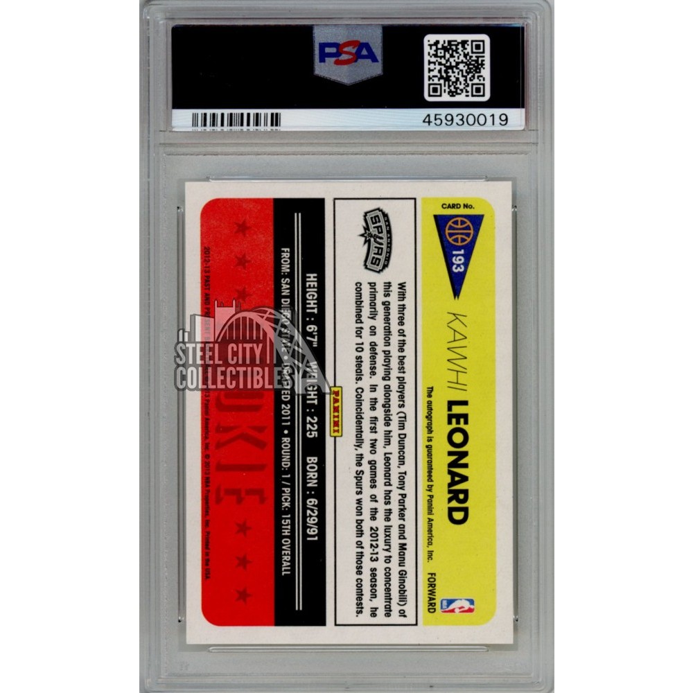 Kawhi Leonard 2012-13 Panini Past & Present Autograph Rookie Card