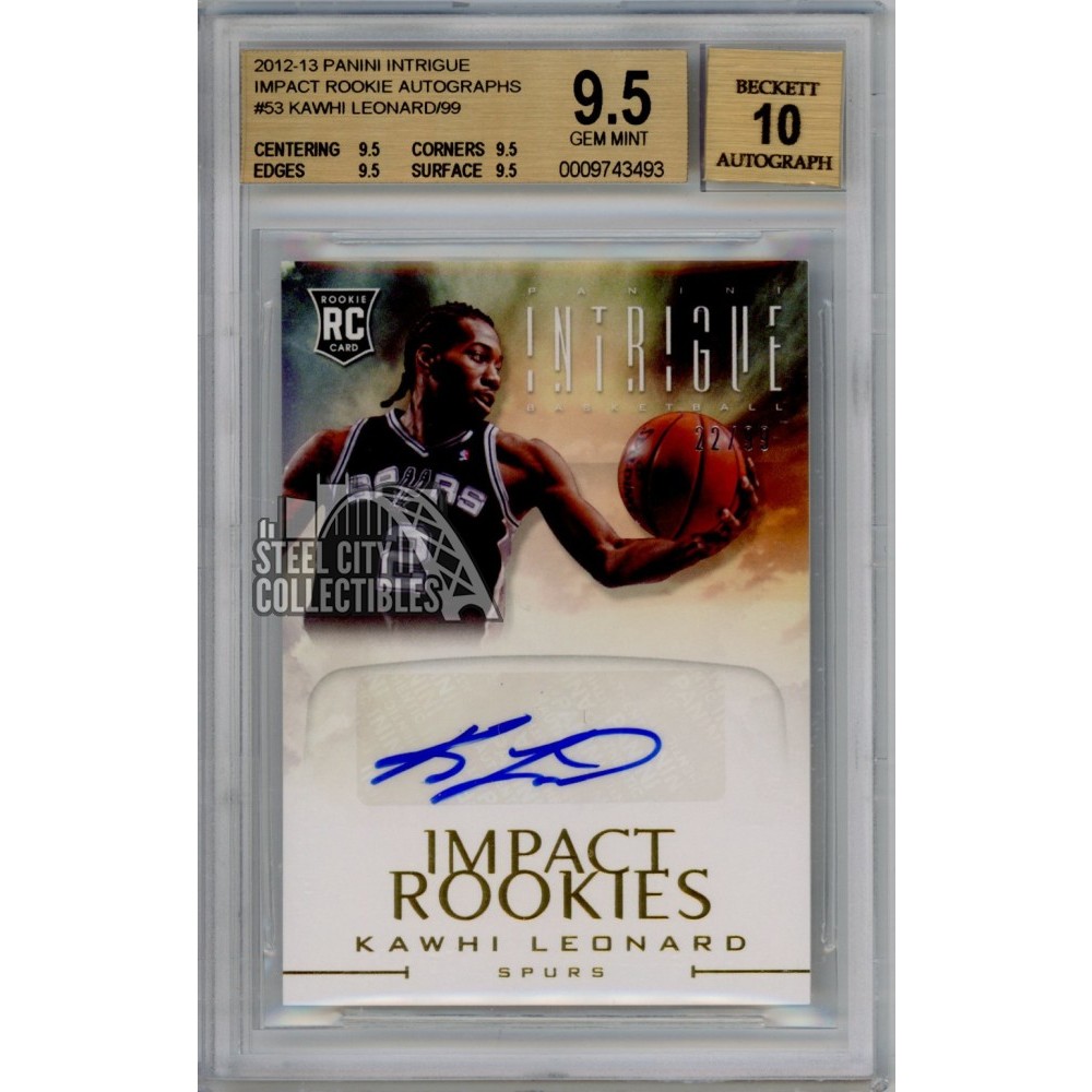 Kawhi Leonard 2012-13 Panini Intrigue Autograph Rookie Card #53 22