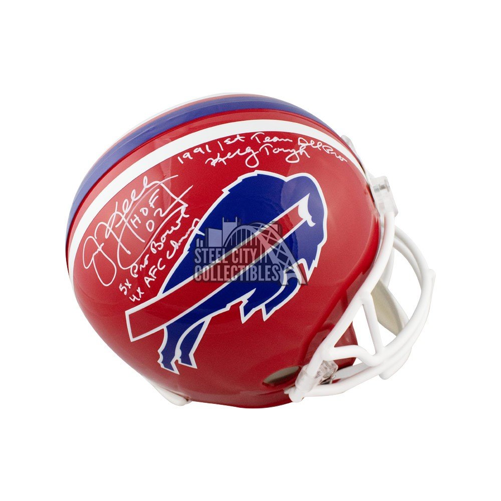Jim Kelly Autographed Buffalo Bill Full-Size Football Helmet BAS 5  Inscriptions