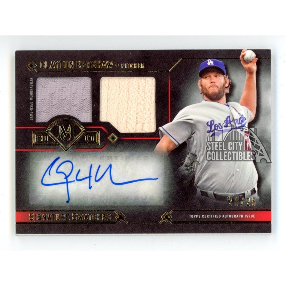 Clayton Kershaw 2017 Topps Museum Autograph Relic Card #DRA-CKE 21