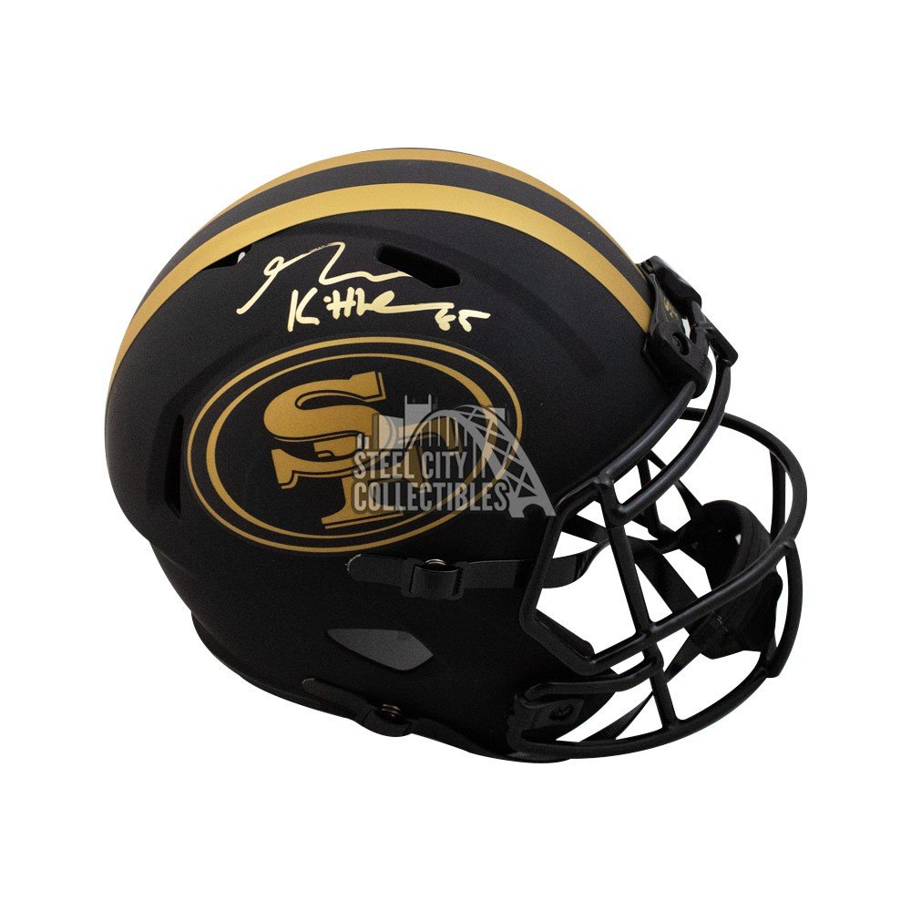 George Kittle Autographed 49ers Eclipse Replica Full-Size Football Helmet -  BAS COA