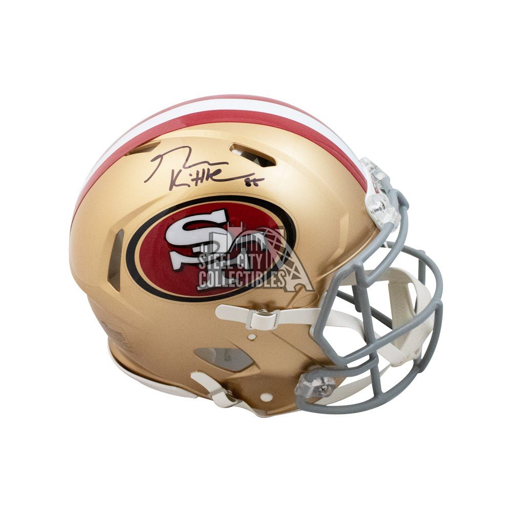 george kittle autographed helmet