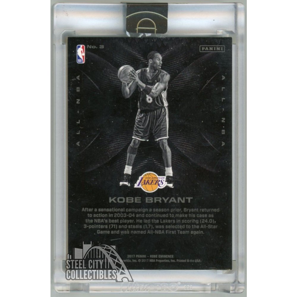 Kobe Bryant 2017-18 Panini Kobe Eminence All NBA 1 Troy Ounce