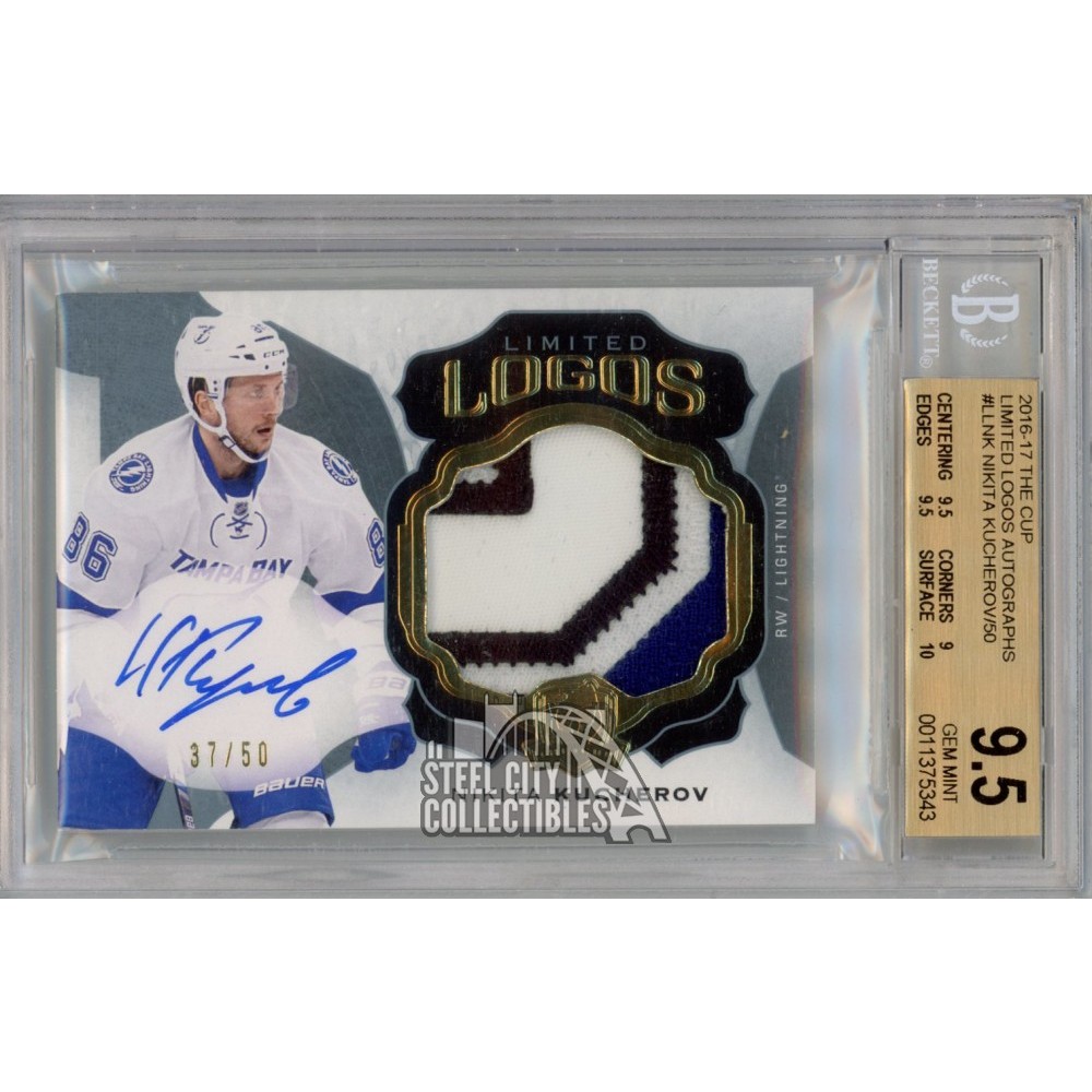 Nikita Kucherov 2016-17 Upper Deck The Cup Limited Logos Autograph
