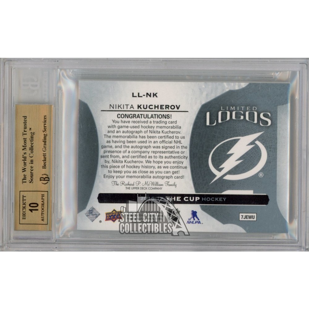 Nikita Kucherov 2016-17 Upper Deck The Cup Limited Logos Autograph