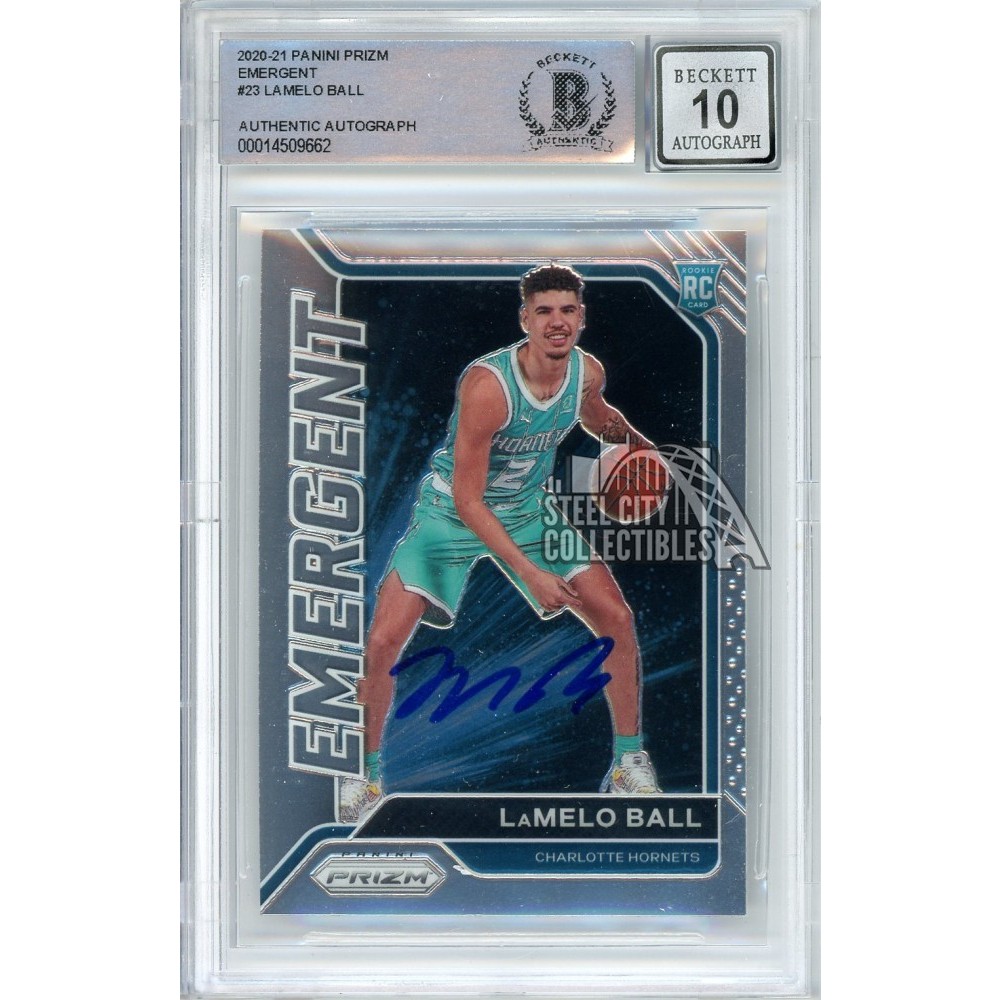 LaMelo Ball 2020-21 Panini Prizm Emergent Autograph Rookie Card #23 BAS