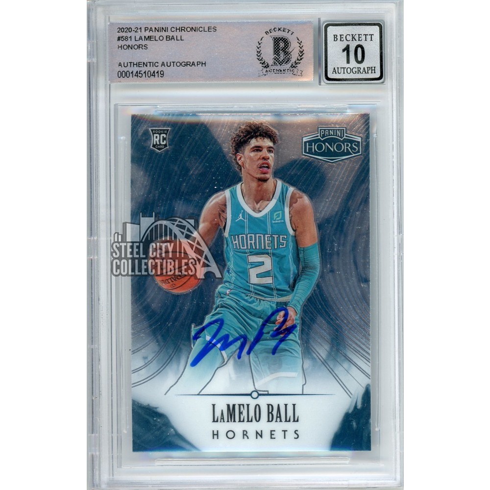 LaMelo Ball 2020-21 Panini Chronicles Pink / Honors #581 RC (PSA