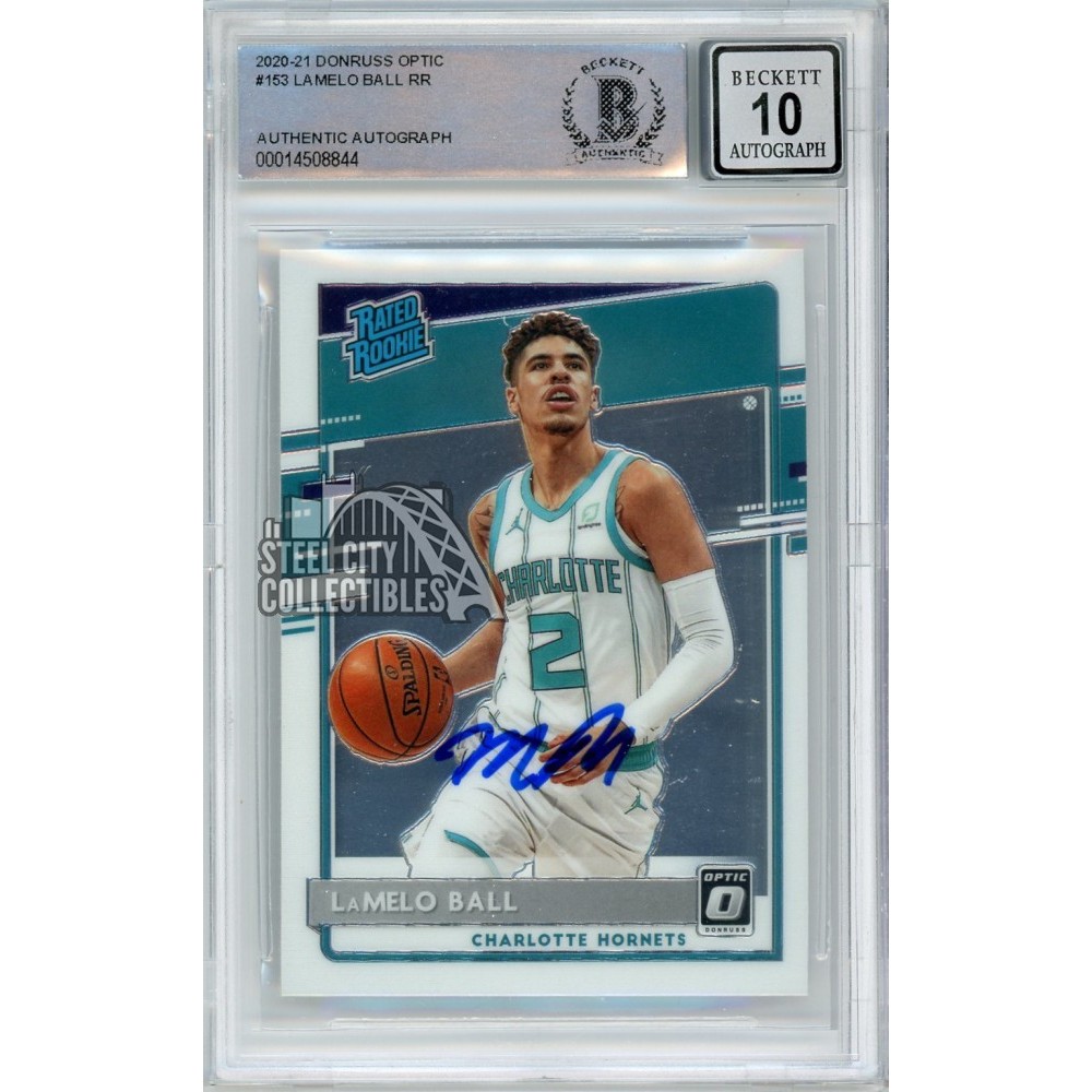 LaMelo Ball 2020-21 Panini Donruss Optic Autograph Rookie Card #153 BAS