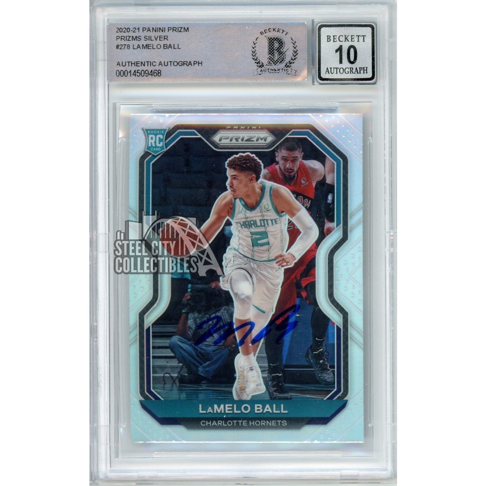 LaMelo Ball 2020-21 Panini Prizm Silver Autograph Rookie Card #278 BAS