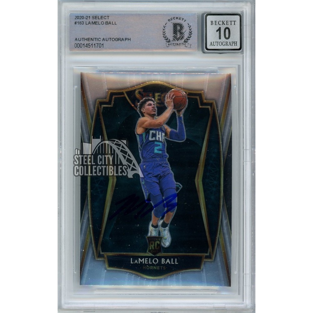 LaMelo Ball 2020-21 Panini Select Autograph Rookie Card #183 BAS 10