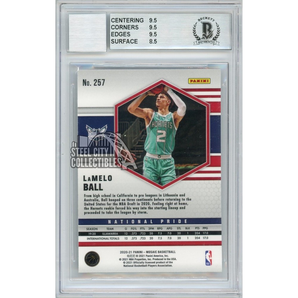 LaMelo Ball 2020-21 Panini Mosaic National Pride Autograph