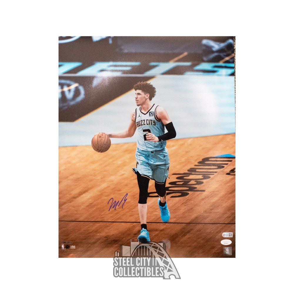 LaMelo Ball of the Charlotte Hornets signed