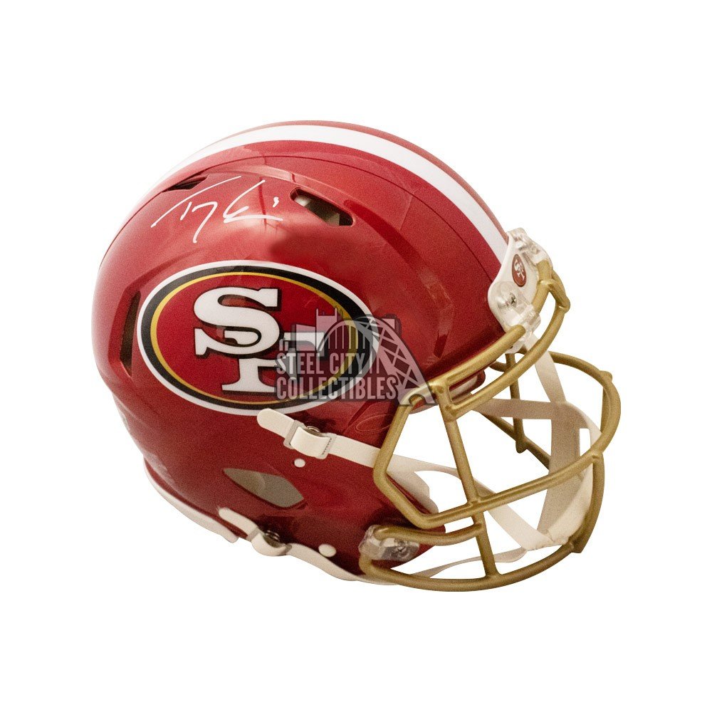 Trey Lance Autographed San Francisco 49ers Flash Authentic Full-Size  Football Helmet - BAS (White Ink)