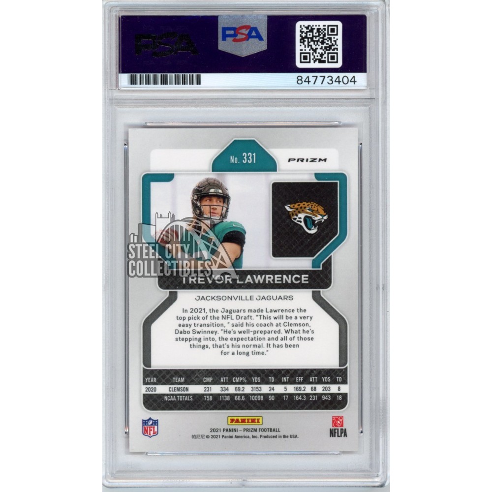 Trevor Lawrence 2021 Panini Prizm Pink Autograph Rookie Card #331