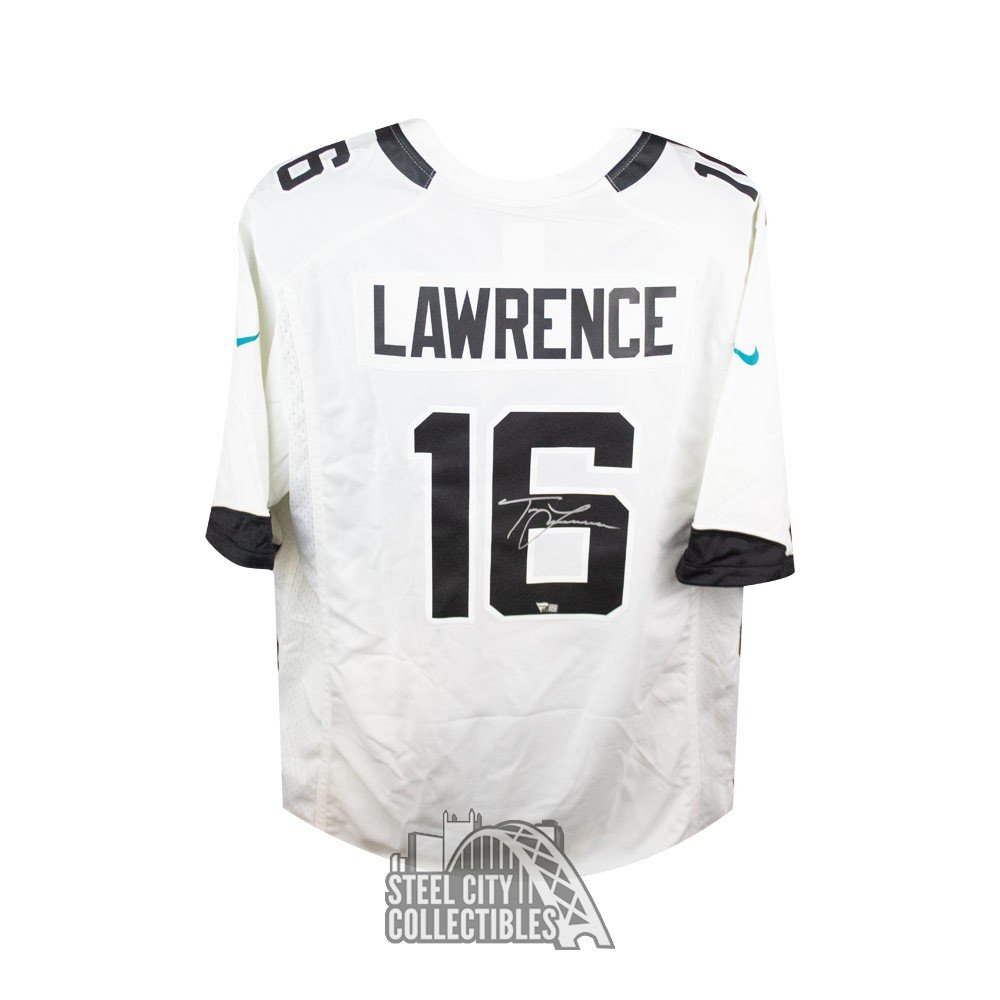 Trevor Lawrence Autographed Jacksonville Jaguars Nike White Football Jersey  - Fanatics