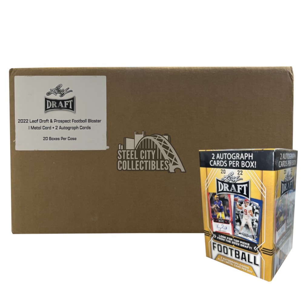 2022 Leaf Draft Football Blaster 20Box Case (Metal) Steel City
