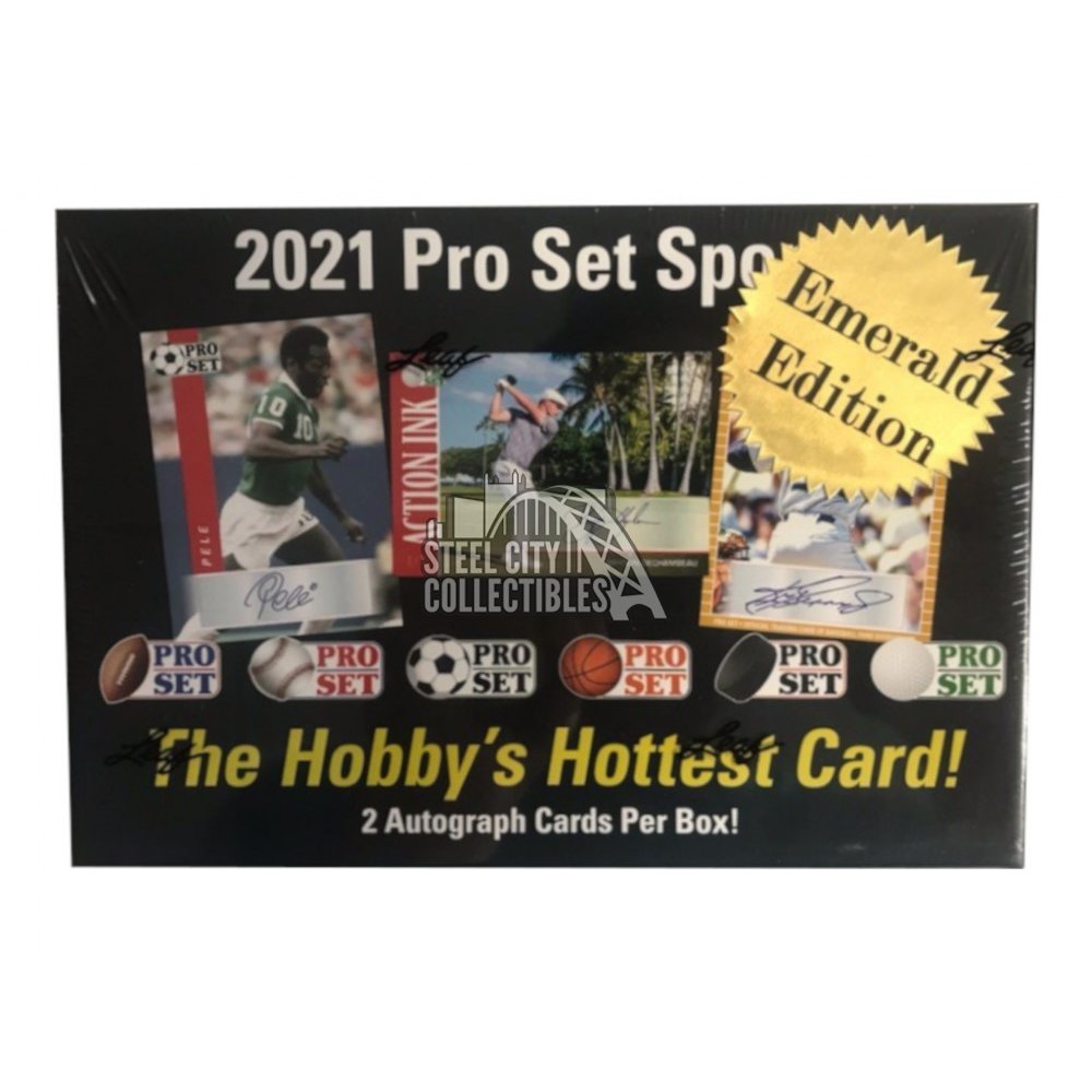 2021 Leaf Pro Set Sports Hobby Box Emerald Edition Steel City