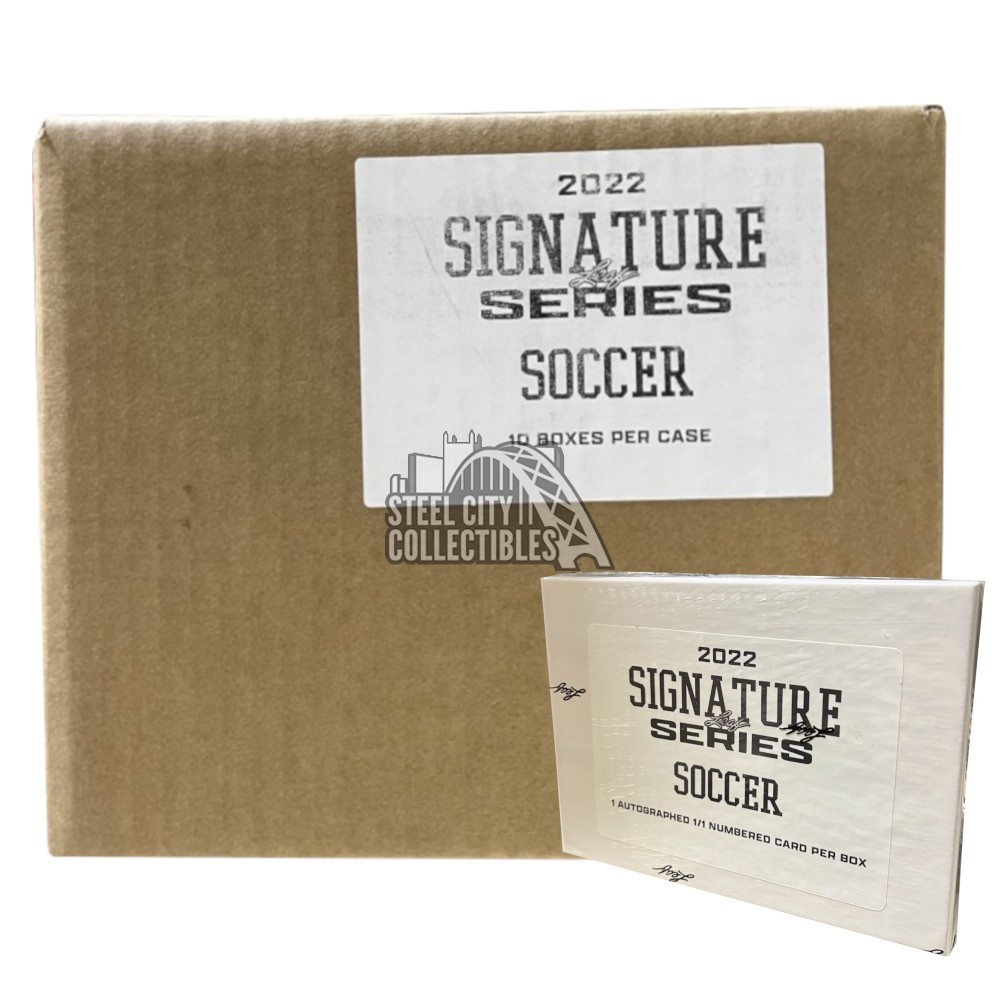 2022 Leaf Signature Series Soccer Hobby 10-Box Case